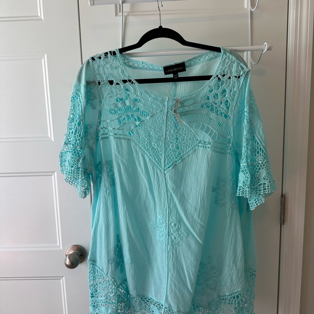 Pretty light blue crochet top